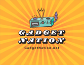 Gadget Nation logo on yellow starburst